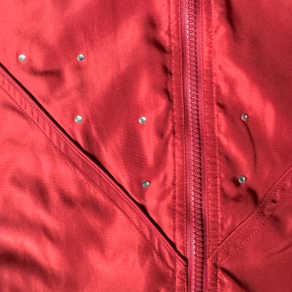 Vintage 90s L Red Cabin Creek Jacket w/ Rhinestones Soft Shell Windbreaker - Picture 3 of 13